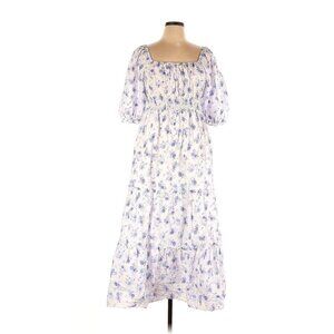 NWT LoveShackFancy x Target Gemma in White Floral Puff-Sleeve Maxi Dress XL